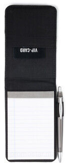 Note pad with padded cover.