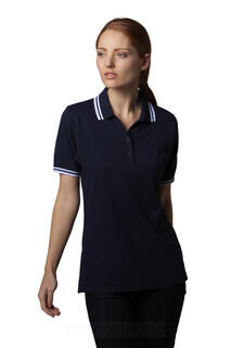 Womens Tipped Collar Polo